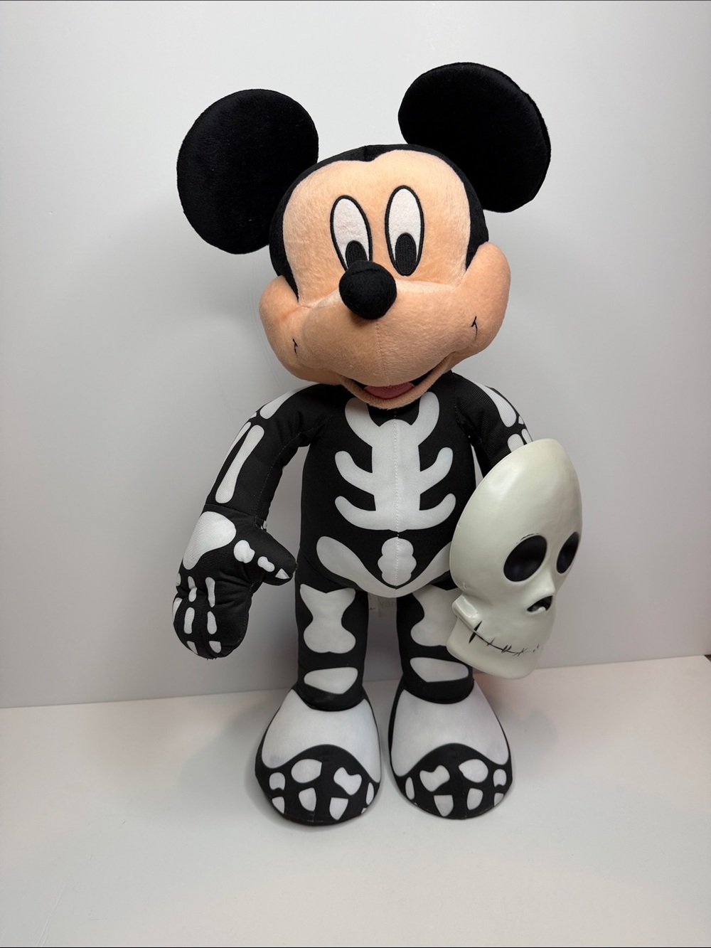 Disney Gemmy Mickey Mouse skeleton Halloween greeter
